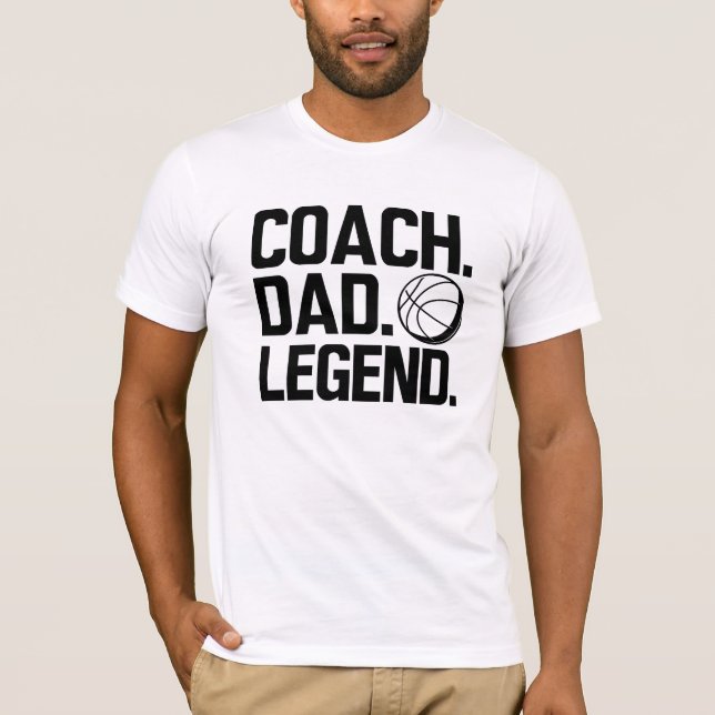 Camiseta Entrenador de baloncesto - entrenador Dad Legend (Anverso)