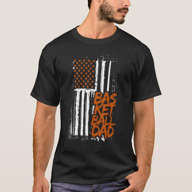 Camiseta Entrenador de básquet papá hombre bandera de los E (Anverso)