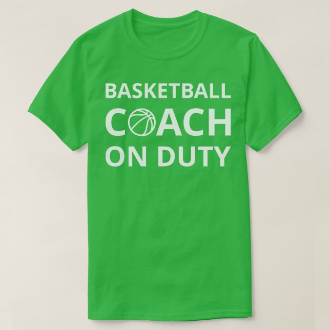 Camiseta Entrenador de básquetbol en el deber I (Diseño del anverso)