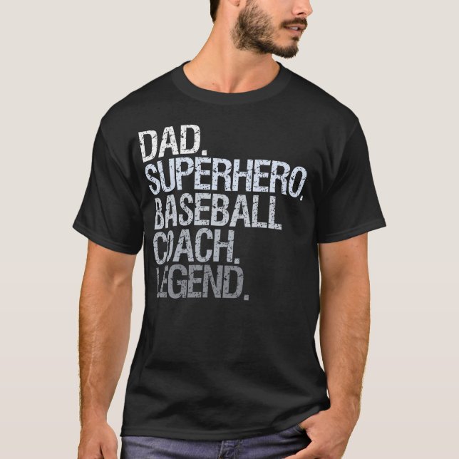 Camiseta Entrenador de béisbol Dad (Anverso)