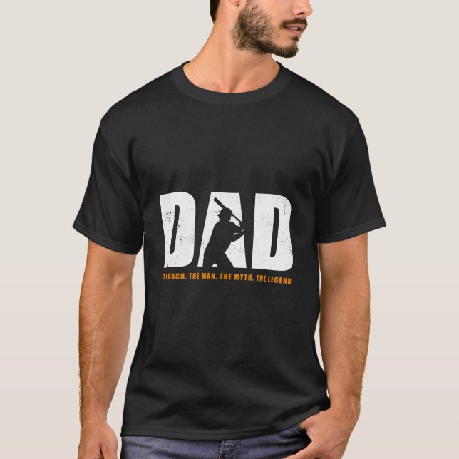 Camiseta Entrenador de béisbol Dad (Anverso)