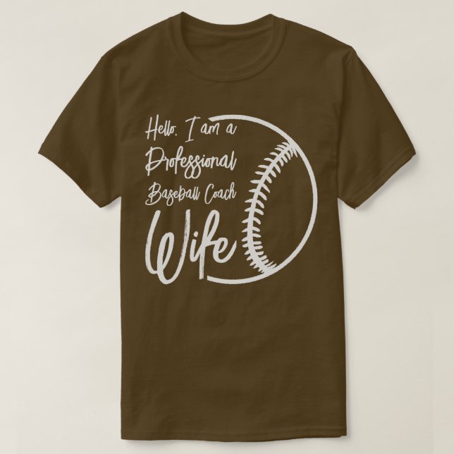 Camiseta Entrenador De Béisbol Esposa Madre Profesional Ins (Diseño del anverso)