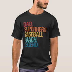 Camiseta Entrenador de béisbol Papá Para hombres mujeres fa