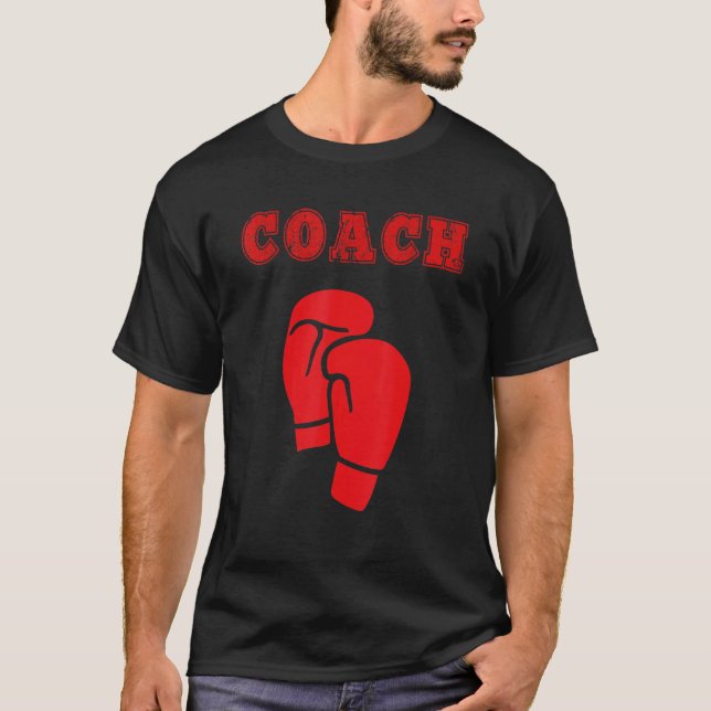 Camiseta Entrenador de boxeo Guantes de boxeo rojo (Anverso)