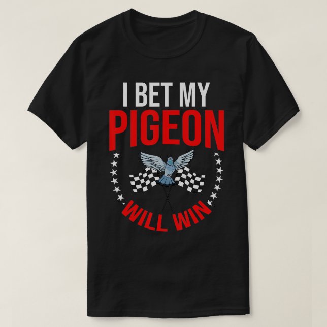 Camiseta Entrenador de Carreras de pichón Bird Manteniendo  (Diseño del anverso)