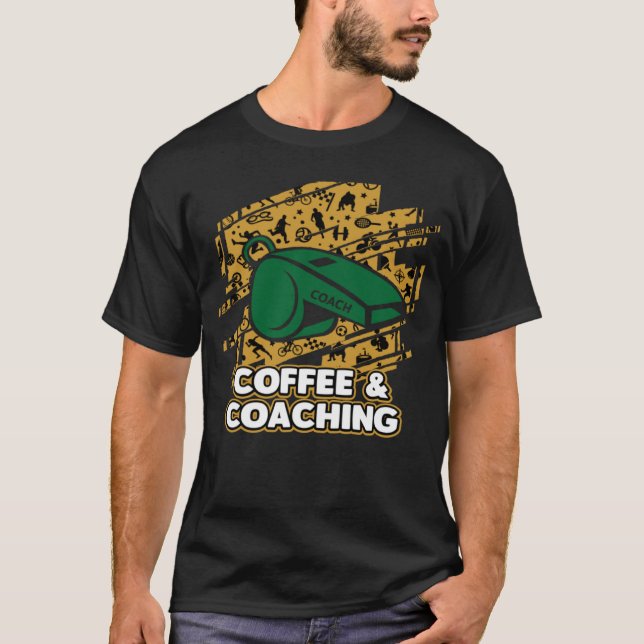 Camiseta Entrenador de Coffee and Coaching Sayings Cita a M (Anverso)