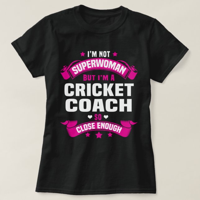Camiseta Entrenador de críquet (Diseño del anverso)