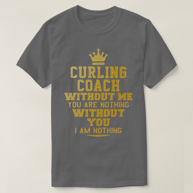 Camiseta Entrenador de curling (Diseño del anverso)