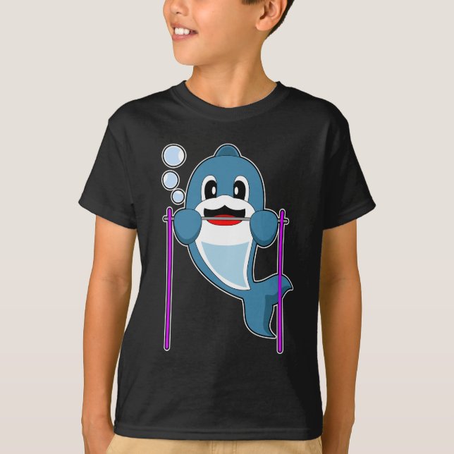 Camiseta Entrenador de delfines con dominadas (Anverso)