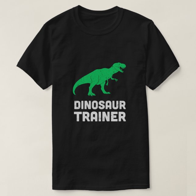 Camiseta Entrenador De Dinosaurios Vestido De Halloween Par (Diseño del anverso)