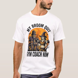 Camiseta Entrenador de Fitness de Halloween Bruja Calabaza