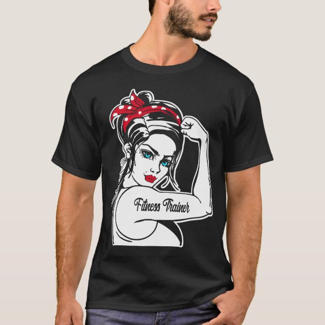 Camiseta Entrenador De Fitness Entrenador De Fitness Rosie  (Anverso)