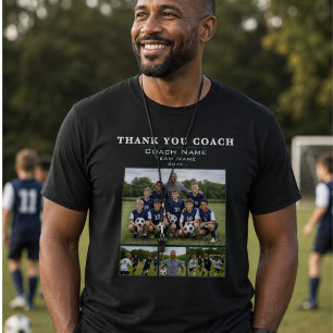 Camiseta Entrenador de Fútbol 4 Fotocolage Agradecimiento