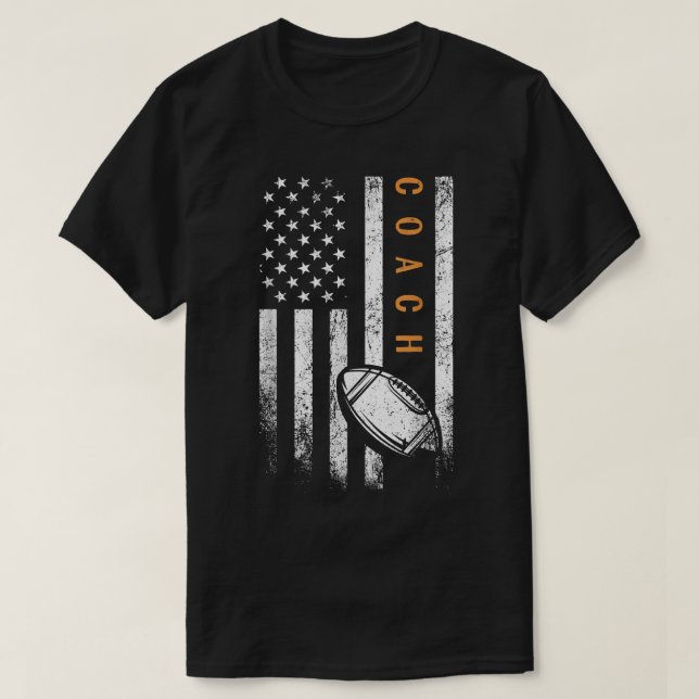 Camiseta Entrenador de fútbol americano Bandera de Estados  (Diseño del anverso)