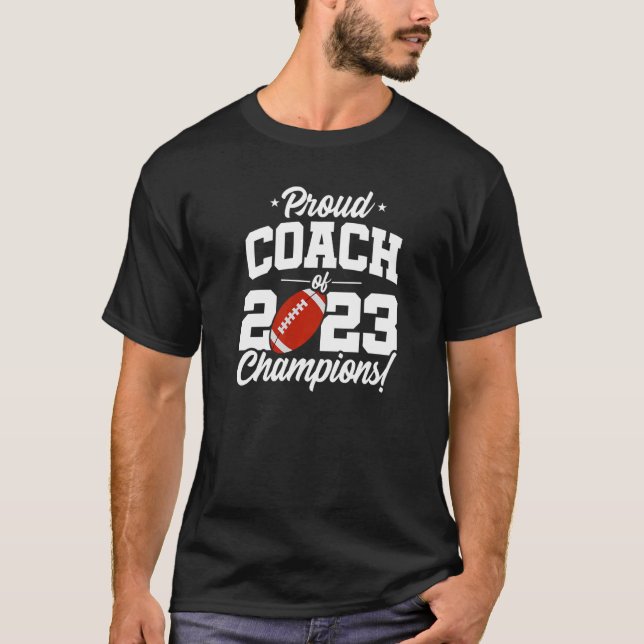 Camiseta Entrenador de fútbol Campeón de fútbol 2023 (Anverso)