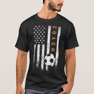 Camiseta Entrenador de fútbol de diseño de bandera estadoun