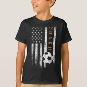 Camiseta Entrenador de fútbol diseño bandera americana C