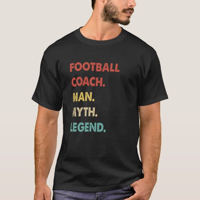 Camiseta Entrenador de fútbol, hombre, leyenda del mito 1 (Anverso)