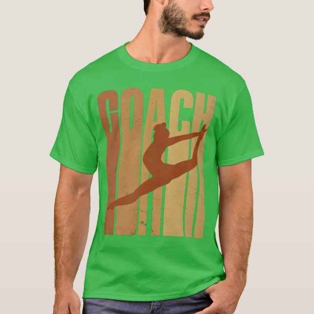 Camiseta Entrenador de gimnasia Silueta retro amigos (Anverso)
