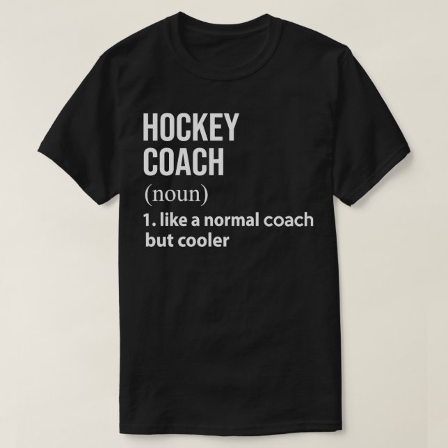 Camiseta entrenador de hockey como un entrenador normal per (Diseño del anverso)