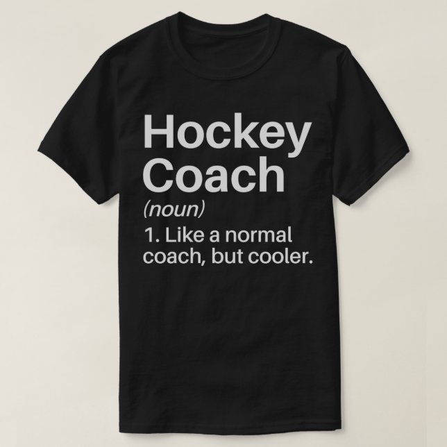 Camiseta Entrenador de hockey divertida definición entrenad (Diseño del anverso)
