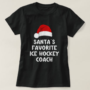 Camiseta Entrenador de Hockey favorito de Santa divertido N