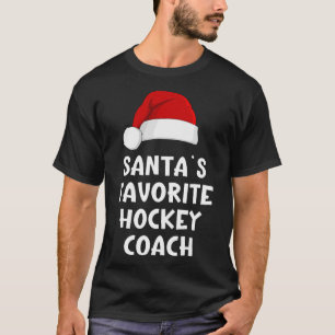 Camiseta Entrenador de hockey favorito del Santa de Navidad
