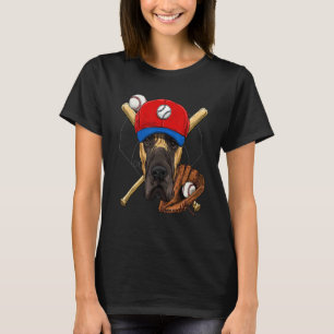 Camiseta Entrenador de jugador de béisbol Gran Danés Perro
