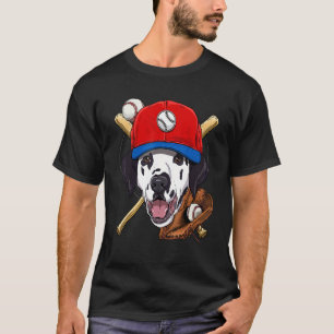 Camiseta Entrenador de jugador de béisbol Perro dálmata La
