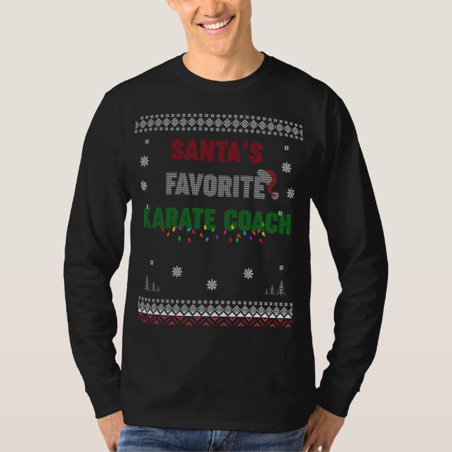 Camiseta Entrenador de karate favorito de Santa - Divertido (Anverso)