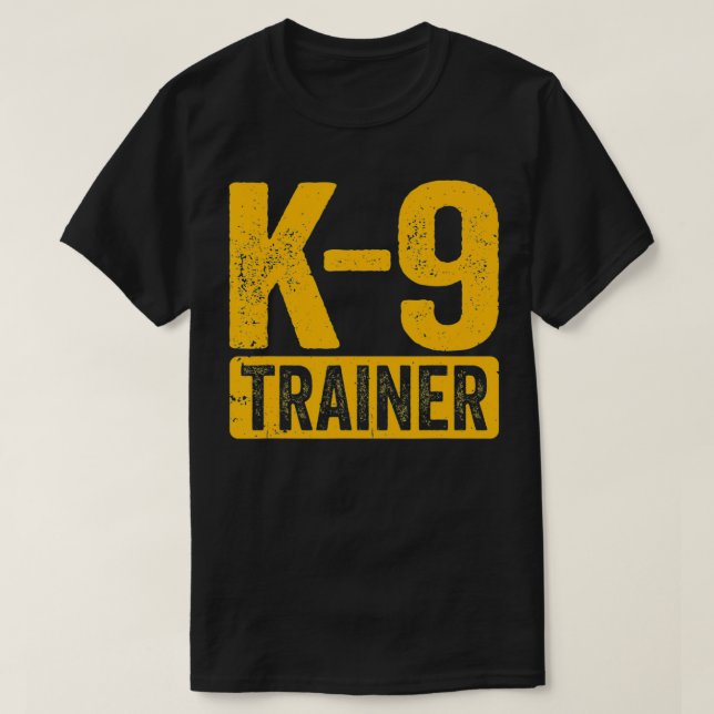 Camiseta Entrenador de la policía de K9 Entrenamiento de ma (Diseño del anverso)