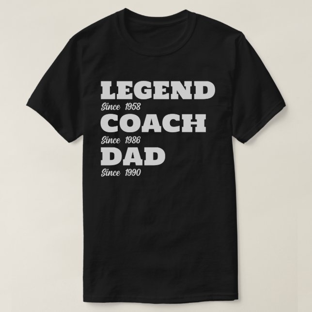Camiseta Entrenador de Leyenda de Tenis papá - Personalizad (Diseño del anverso)