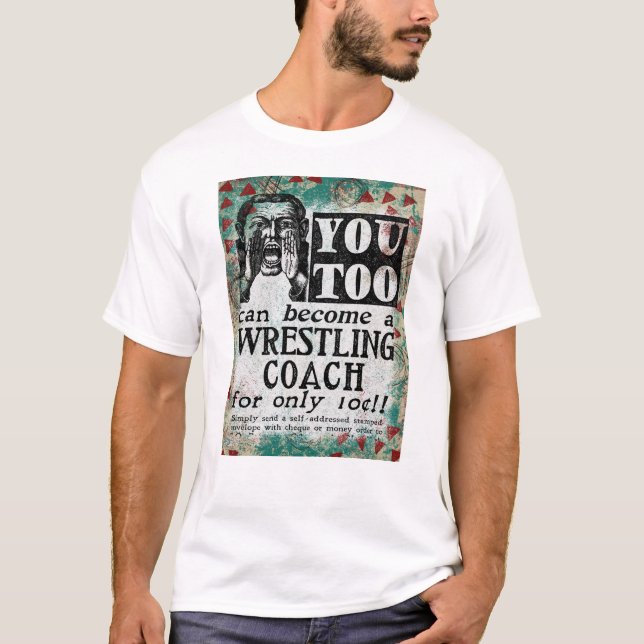 Camiseta Entrenador de lucha libre - Gracioso retro vintage (Anverso)