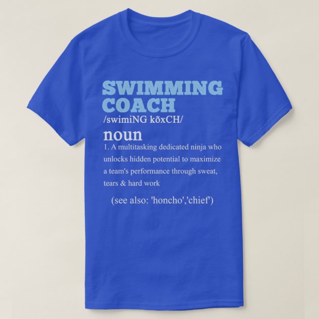 Camiseta Entrenador de natación (Diseño del anverso)