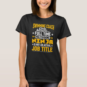 Camiseta Entrenador De Natación Título Título Formación De