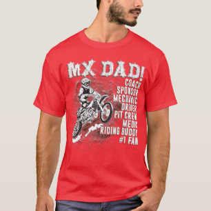 Camiseta Entrenador de Papá de MX Patrocinador Mecánico Con