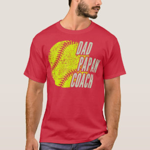 Camiseta Entrenador de Papaw de Softball Dad 
