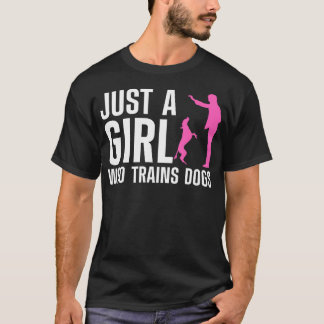 Camiseta Entrenador De Perro Cuto Para Mujeres Chicas Entre
