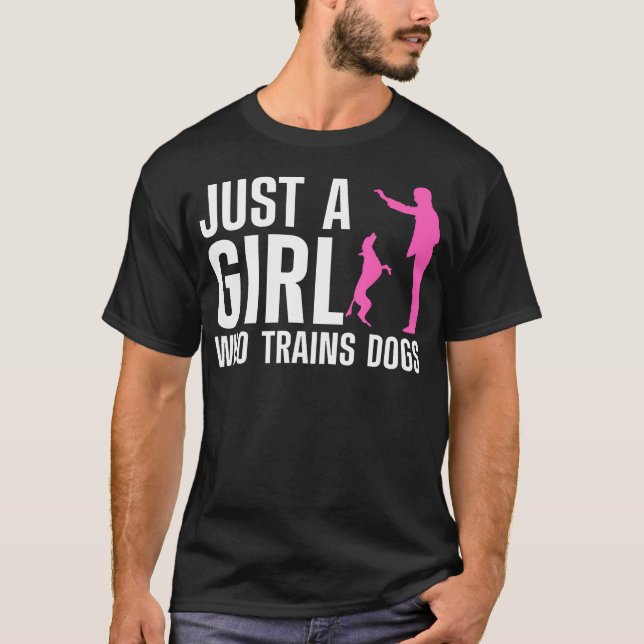 Camiseta Entrenador De Perro Cuto Para Mujeres Chicas Entre (Anverso)