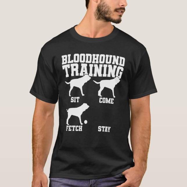 Camiseta Entrenador de perros bloodhound (Anverso)
