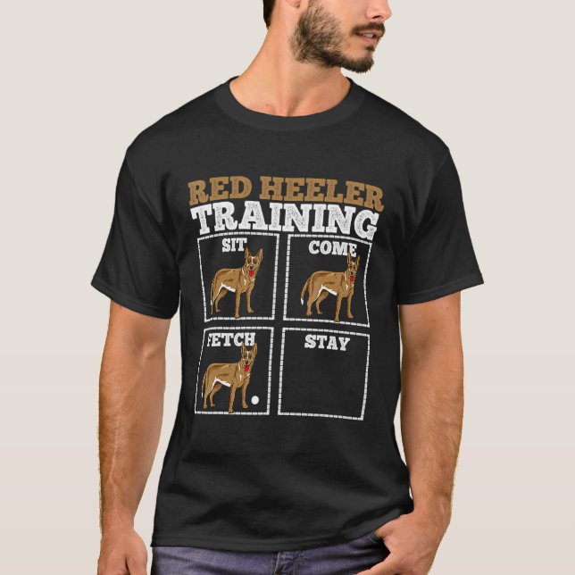 Camiseta Entrenador de Perros de Heeler Rojo (Anverso)