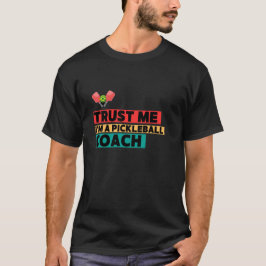 Camiseta Entrenador de Pickleball Diseño Retro