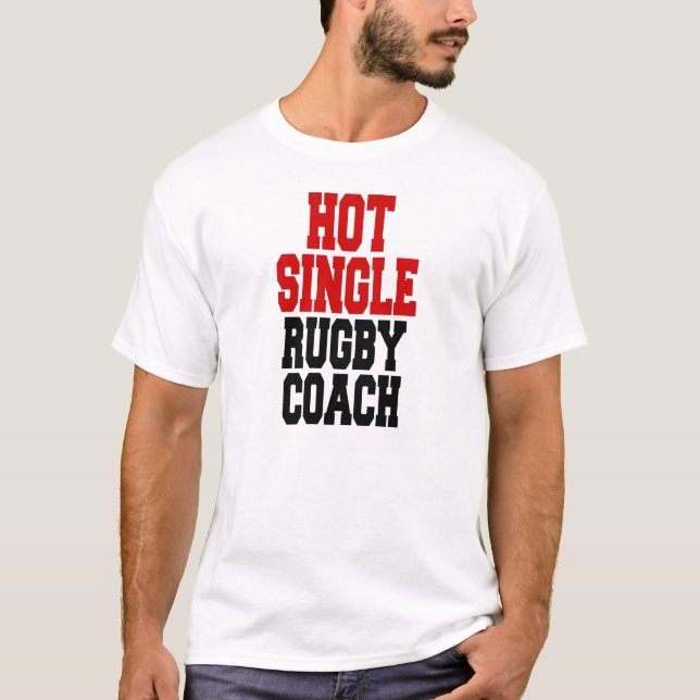 Camiseta Entrenador de Rugby individual caliente (Anverso)