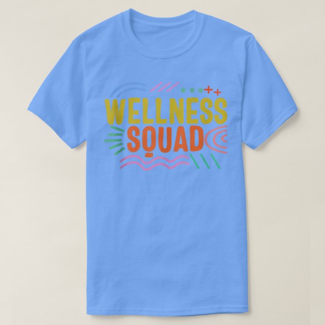 Camiseta Entrenador de Salud Wellness Squad Rainbow Fitness (Diseño del anverso)