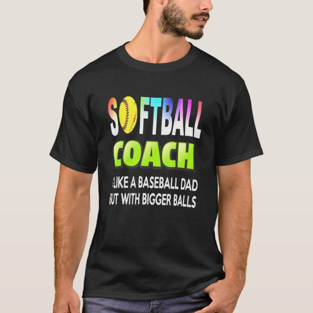 Camiseta Entrenador de sóftbol como entrenador de béisbol p (Anverso)