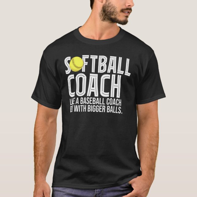 Camiseta Entrenador De Softbol Para Hombres Como Un Entrena (Anverso)