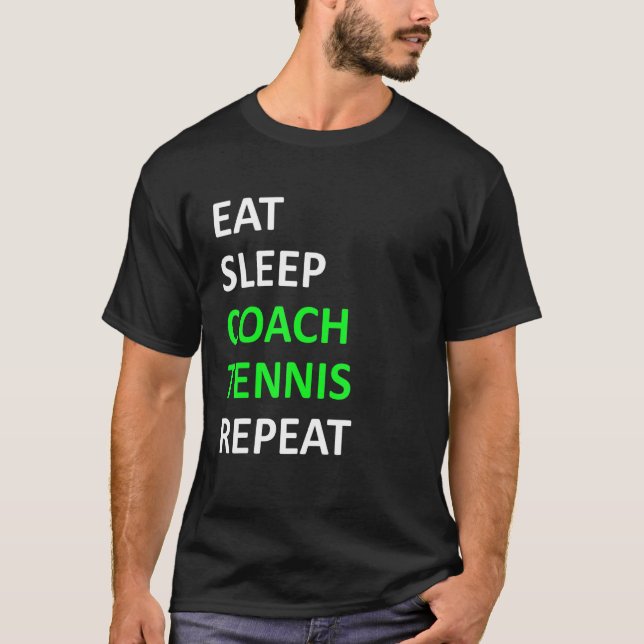 Camiseta Entrenador de sueño entrenador de tenis Repetición (Anverso)