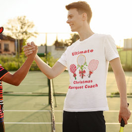 Camiseta Entrenador de tenis de Navidad, paddleball, pickle