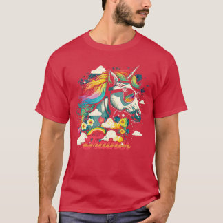 Camiseta Entrenador de Unicornio en arco iris