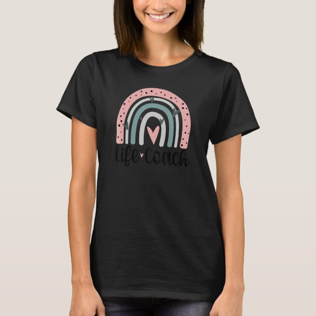 Camiseta Entrenador de Vida Rainbow Life Coaching (Anverso)